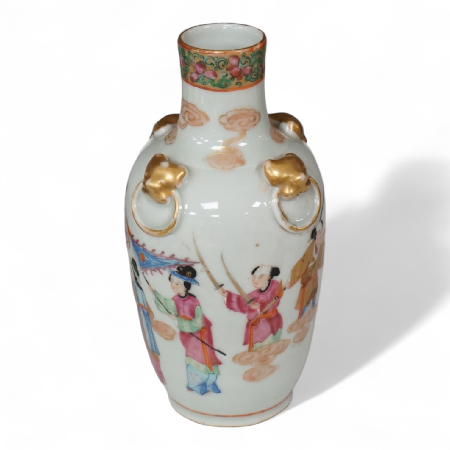 A 19th century Chinese famille rose small vase, 17cm high
